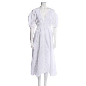 GANNI white eyelet dress size M